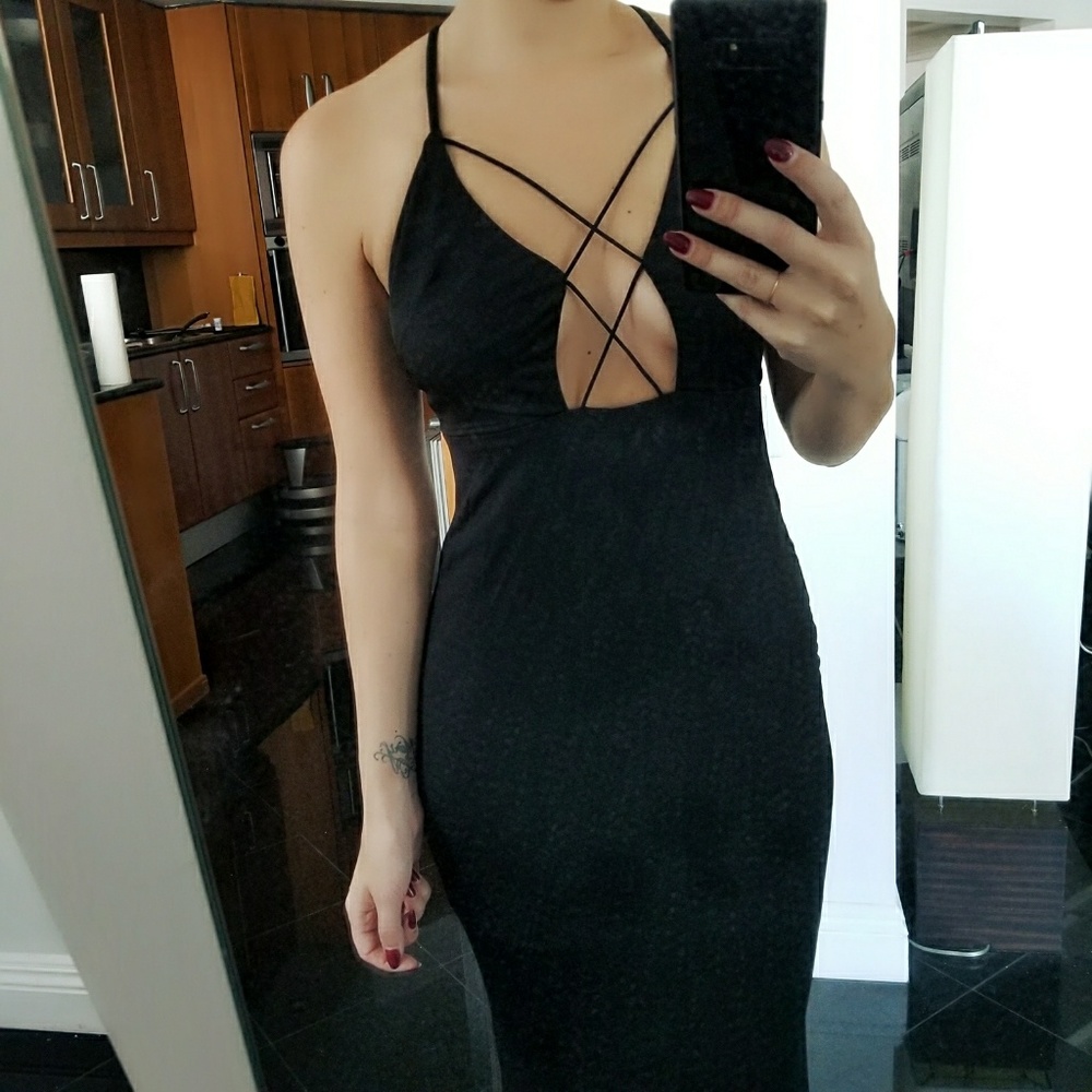 LF Stunning Black Gown worn once